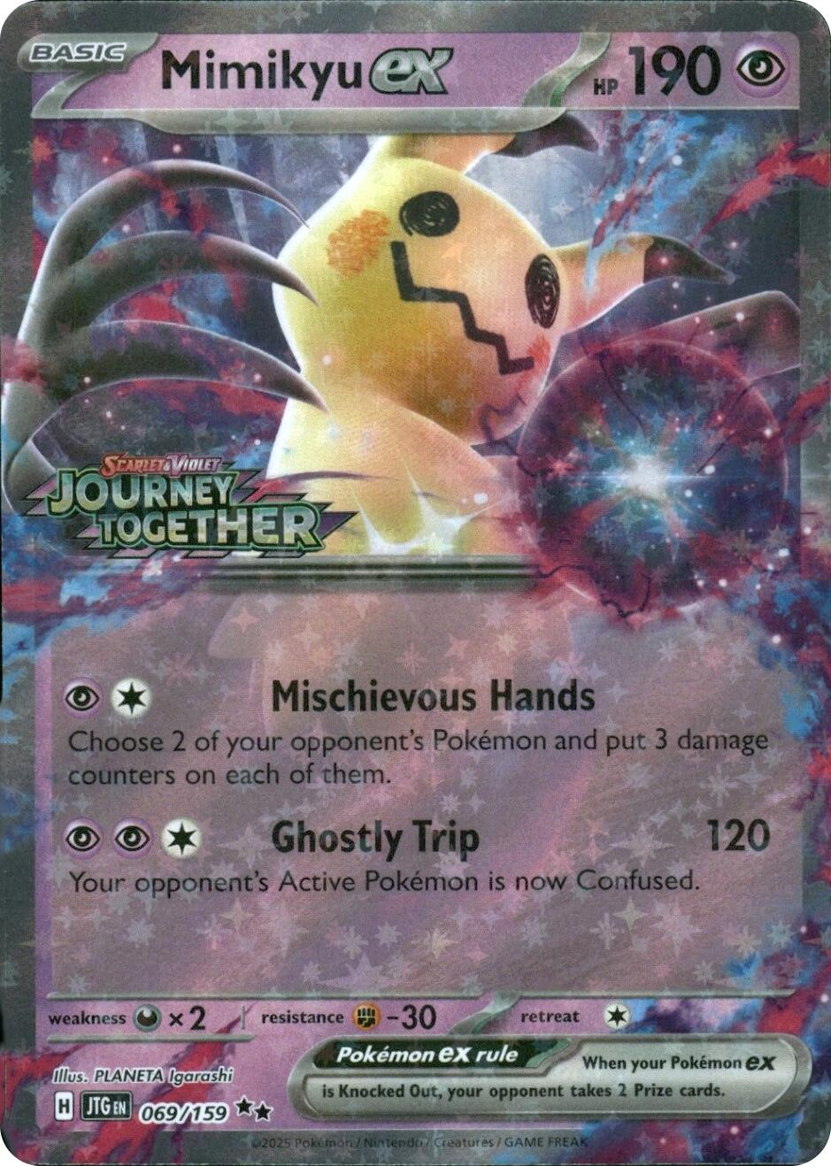 Mimikyu ex (069/159) (Journey Together Stamped) [Miscellaneous Cards] | Jack's On Queen