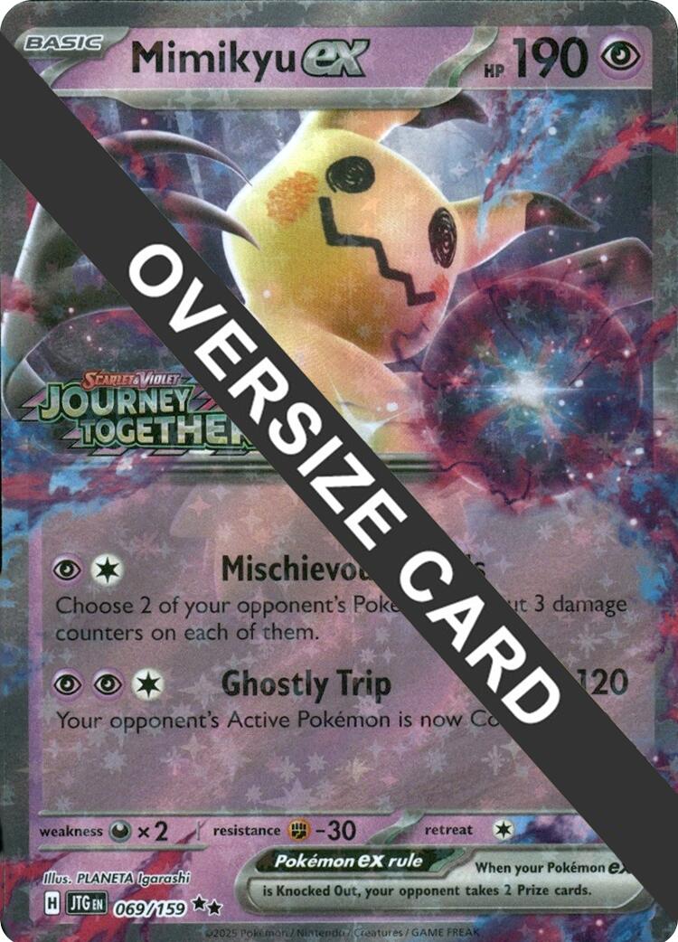 Mimikyu ex (069/159) (Journey Together Stamped) (Jumbo Card) [Miscellaneous Cards] | Jack's On Queen