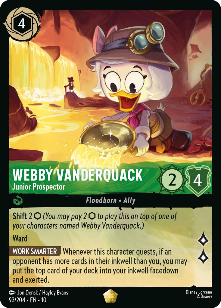 Webby Vanderquack - Junior Prospector (93/204) [Whispers in the Well] | Jack's On Queen