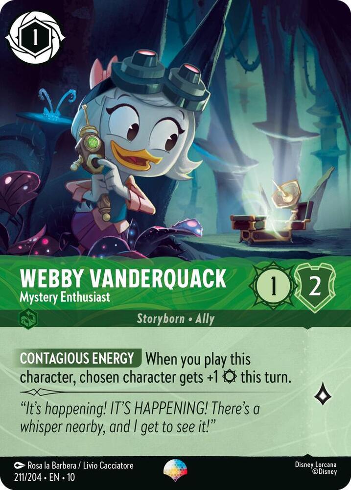 Webby Vanderquack - Mystery Enthusiast (Epic) (211/204) [Whispers in the Well] | Jack's On Queen