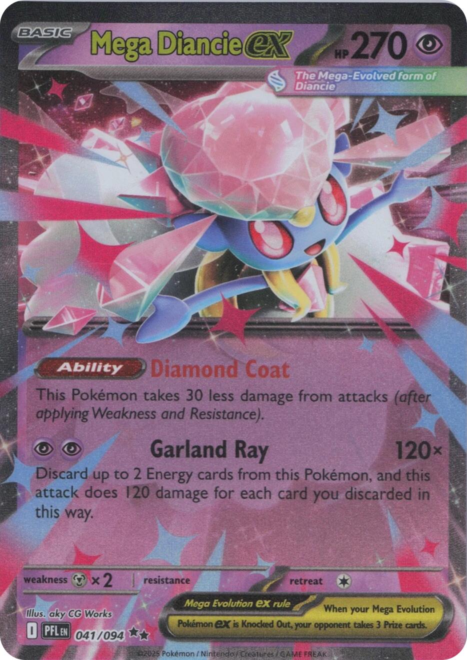 Mega Diancie ex (041/094) [Mega Evolution: Phantasmal Flames] | Jack's On Queen