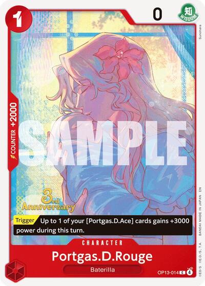 Portgas.D.Rouge (OP13-014) [Carrying On His Will: 3rd Anniversary Tournament Cards] | Jack's On Queen