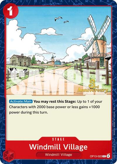 Windmill Village (OP13-022) [Carrying On His Will: 3rd Anniversary Tournament Cards] | Jack's On Queen