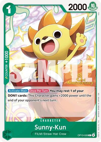 Sunny-Kun (OP13-026) [Carrying On His Will: 3rd Anniversary Tournament Cards] | Jack's On Queen