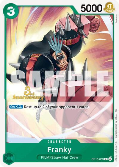 Franky (OP13-033) [Carrying On His Will: 3rd Anniversary Tournament Cards] | Jack's On Queen