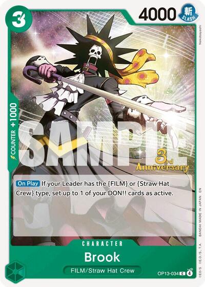 Brook (OP13-034) [Carrying On His Will: 3rd Anniversary Tournament Cards] | Jack's On Queen