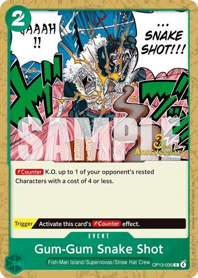Gum-Gum Snake Shot (OP13-039) [Carrying On His Will: 3rd Anniversary Tournament Cards] | Jack's On Queen