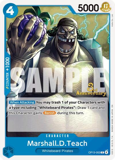 Marshall.D.Teach (OP13-053) [Carrying On His Will: 3rd Anniversary Tournament Cards] | Jack's On Queen