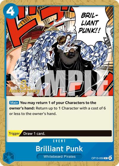Brilliant Punk (OP13-059) [Carrying On His Will: 3rd Anniversary Tournament Cards] | Jack's On Queen