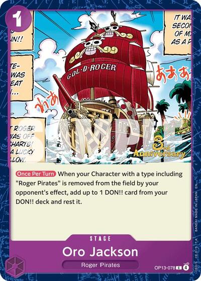 Oro Jackson (OP13-078) [Carrying On His Will: 3rd Anniversary Tournament Cards] | Jack's On Queen