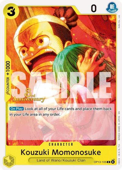 Kouzuki Momonosuke (OP13-105) [Carrying On His Will: 3rd Anniversary Tournament Cards] | Jack's On Queen