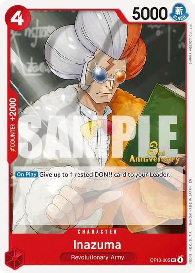 Inazuma (OP13-005) [Carrying On His Will: 3rd Anniversary Tournament Cards] | Jack's On Queen
