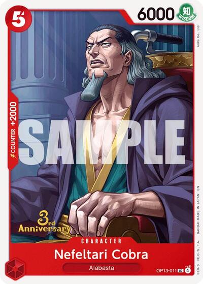 Nefeltari Cobra (OP13-011) [Carrying On His Will: 3rd Anniversary Tournament Cards] | Jack's On Queen