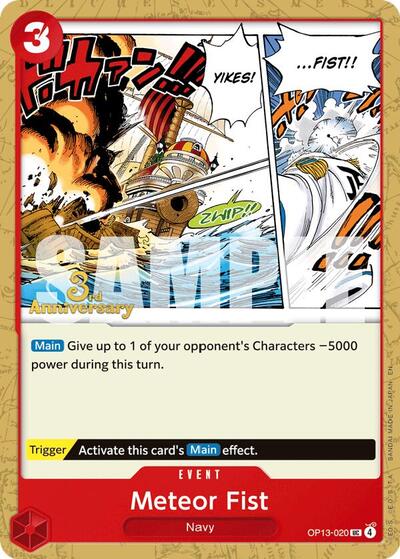Meteor Fist (OP13-020) [Carrying On His Will: 3rd Anniversary Tournament Cards] | Jack's On Queen