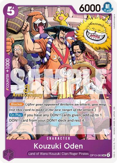 Kouzuki Oden (OP13-063) [Carrying On His Will: 3rd Anniversary Tournament Cards] | Jack's On Queen