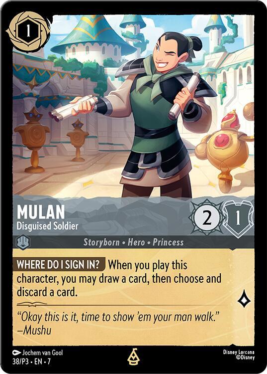 Mulan - Disguised Soldier (38) [Disney Lorcana Promo Cards] | Jack's On Queen