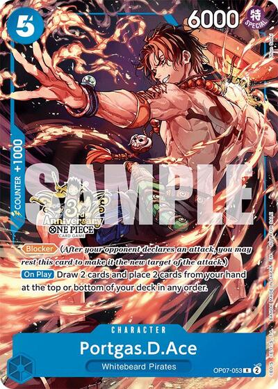 Portgas.D.Ace - OP07-053 (3rd Anniversary Tournament 3 Brothers Pack) (OP07-053) [Carrying On His Will: 3rd Anniversary Tournament Cards] | Jack's On Queen