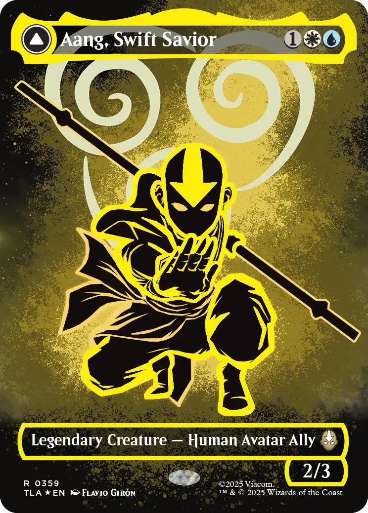 Aang, Swift Savior (Borderless) (Neon Ink Foil) [Avatar: The Last Airbender] | Jack's On Queen