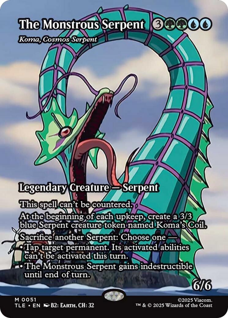 The Monstrous Serpent - Koma, Cosmos Serpent (Borderless) [Avatar: The Last Airbender: Eternal-Legal] | Jack's On Queen