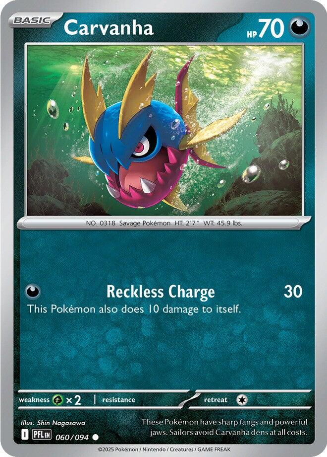 Carvanha (060/094) [Mega Evolution: Phantasmal Flames] | Jack's On Queen