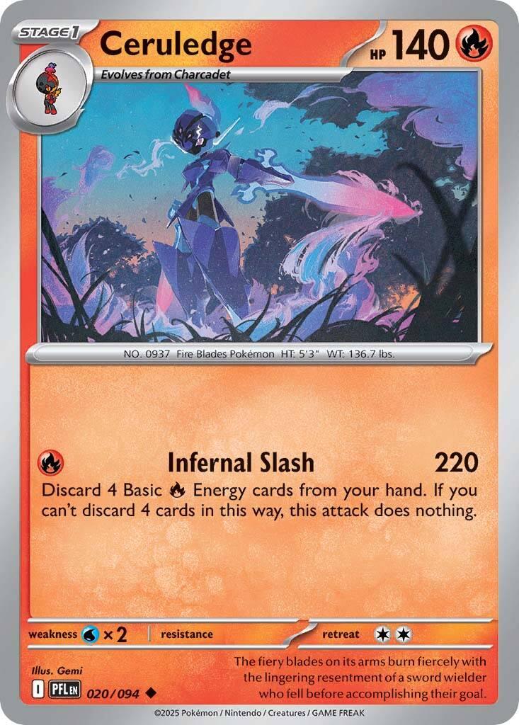Ceruledge (020/094) [Mega Evolution: Phantasmal Flames] | Jack's On Queen