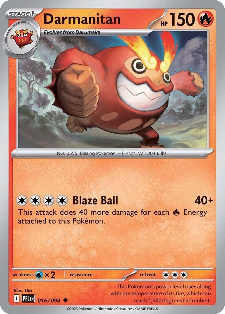 Darmanitan (016/094) [Mega Evolution: Phantasmal Flames] | Jack's On Queen