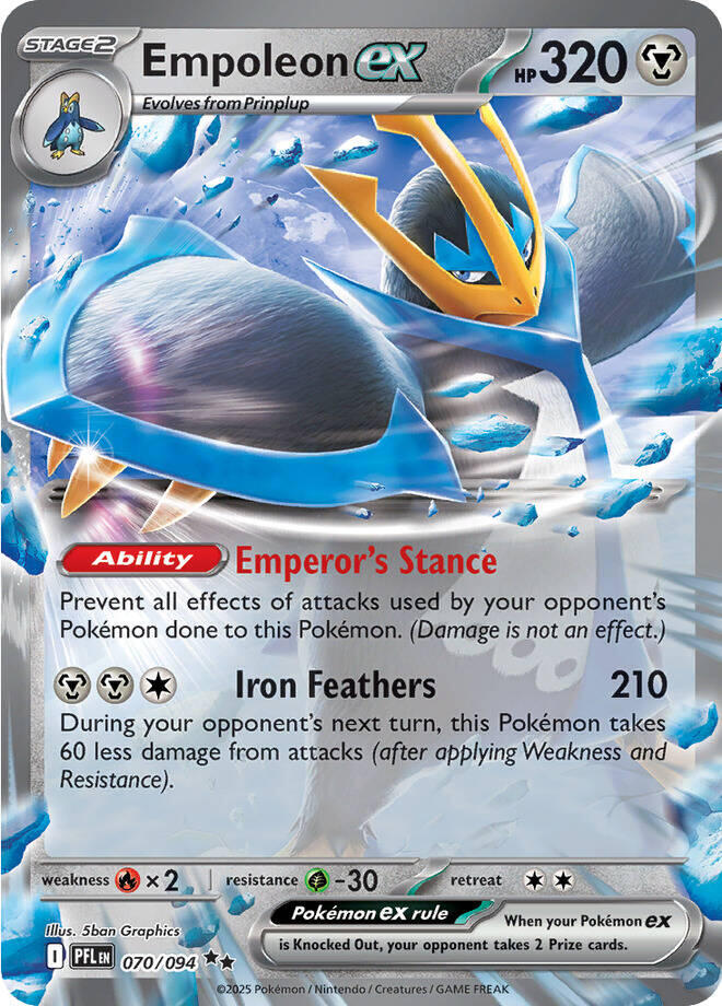 Empoleon ex (070/094) [Mega Evolution: Phantasmal Flames] | Jack's On Queen