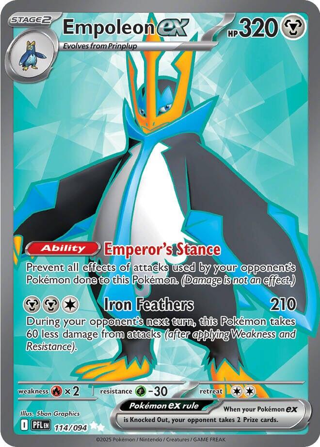 Empoleon ex (114/094) [Mega Evolution: Phantasmal Flames] | Jack's On Queen