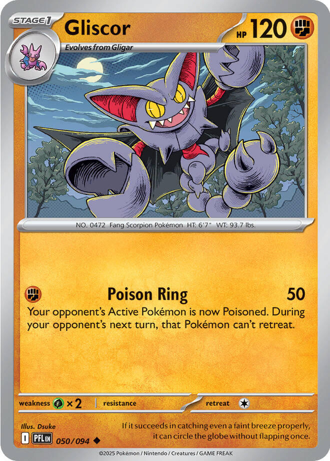 Gliscor (050/094) [Mega Evolution: Phantasmal Flames] | Jack's On Queen