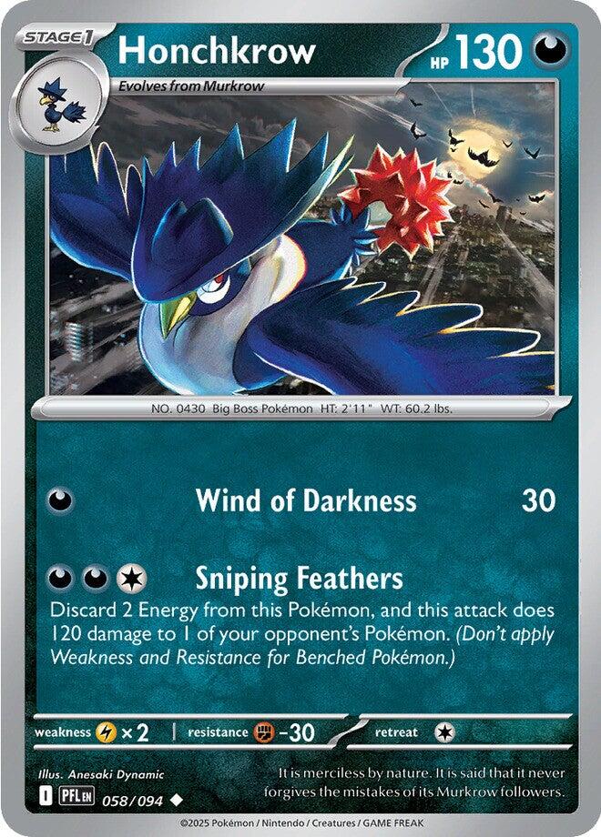 Honchkrow (058/094) [Mega Evolution: Phantasmal Flames] | Jack's On Queen