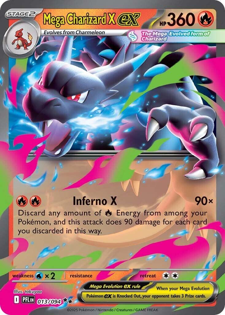 Mega Charizard X ex (013/094) [Mega Evolution: Phantasmal Flames] | Jack's On Queen