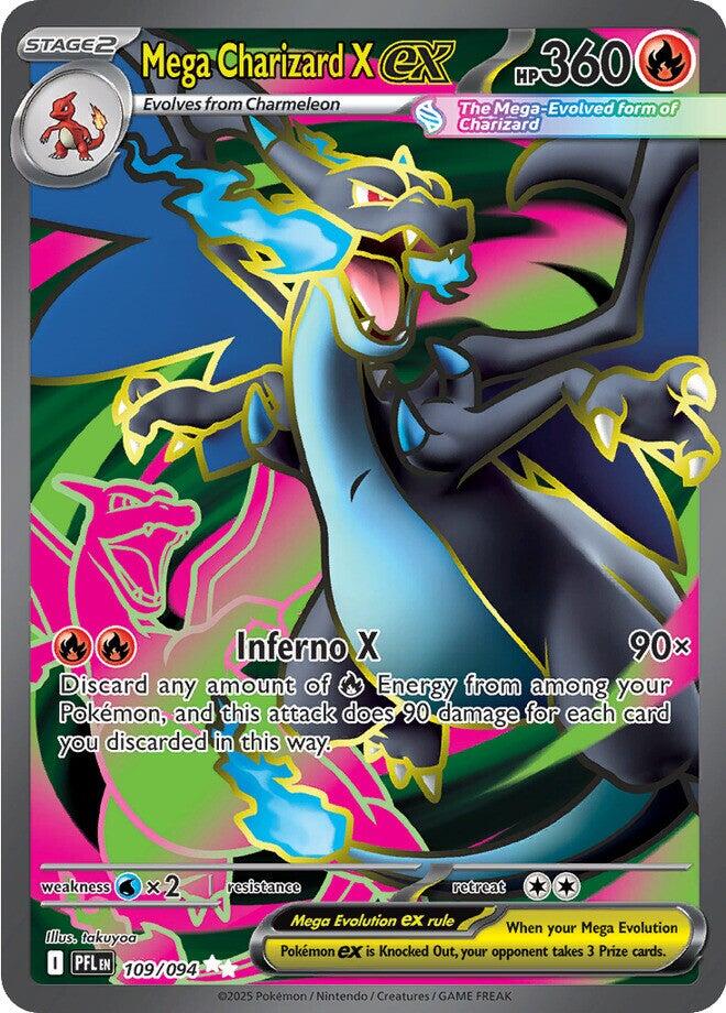 Mega Charizard X ex (109/094) [Mega Evolution: Phantasmal Flames] | Jack's On Queen