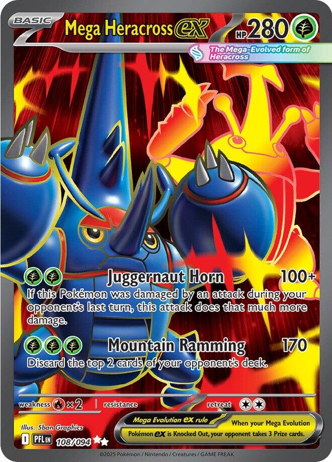 Mega Heracross ex (108/094) [Mega Evolution: Phantasmal Flames] | Jack's On Queen