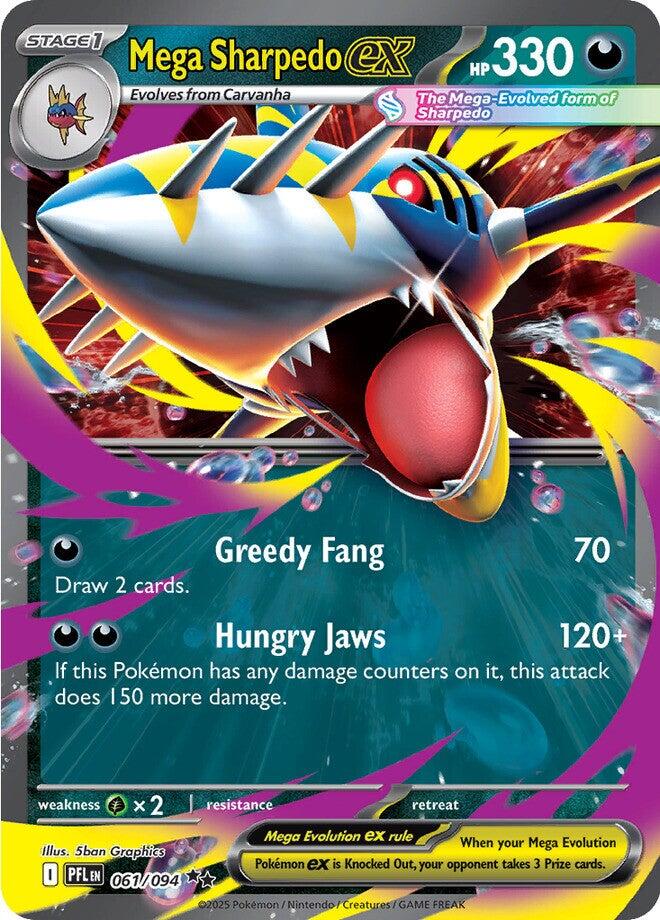Mega Sharpedo ex (061/094) [Mega Evolution: Phantasmal Flames] | Jack's On Queen