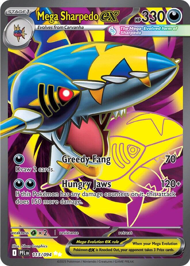Mega Sharpedo ex (113/094) [Mega Evolution: Phantasmal Flames] | Jack's On Queen