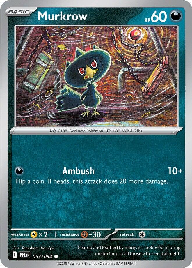 Murkrow (057/094) [Mega Evolution: Phantasmal Flames] | Jack's On Queen