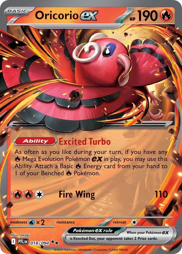 Oricorio ex (018/094) [Mega Evolution: Phantasmal Flames] | Jack's On Queen