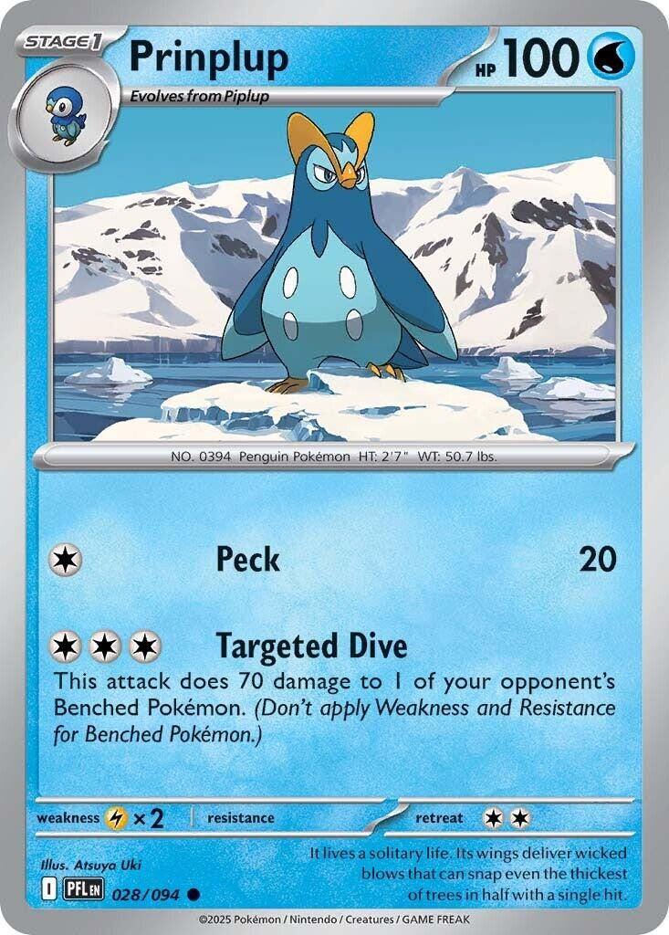 Prinplup (028/094) [Mega Evolution: Phantasmal Flames] | Jack's On Queen