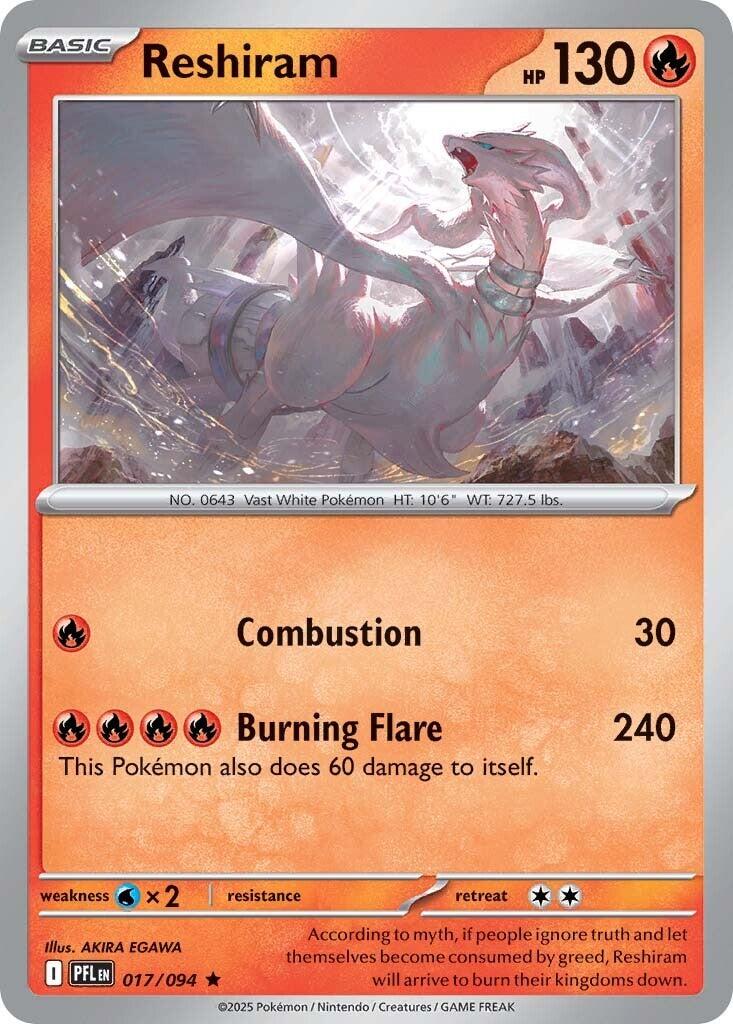 Reshiram (017/094) [Mega Evolution: Phantasmal Flames] | Jack's On Queen
