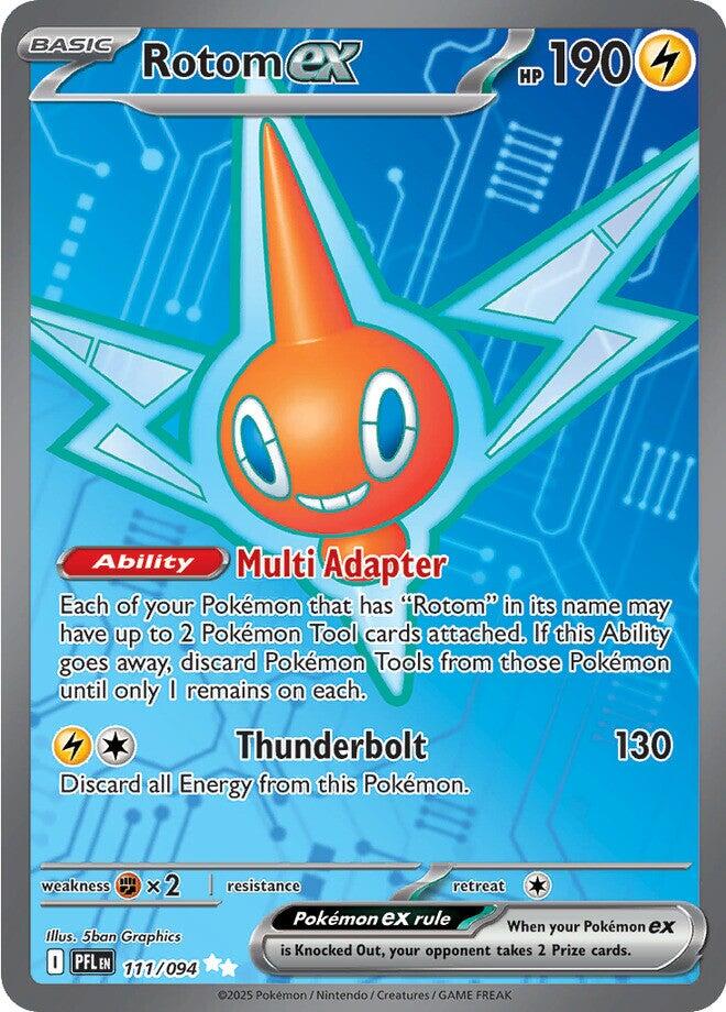 Rotom ex (111/094) [Mega Evolution: Phantasmal Flames] | Jack's On Queen