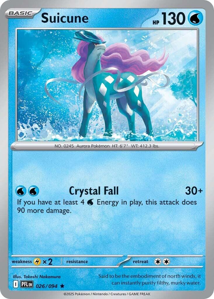 Suicune (026/094) [Mega Evolution: Phantasmal Flames] | Jack's On Queen