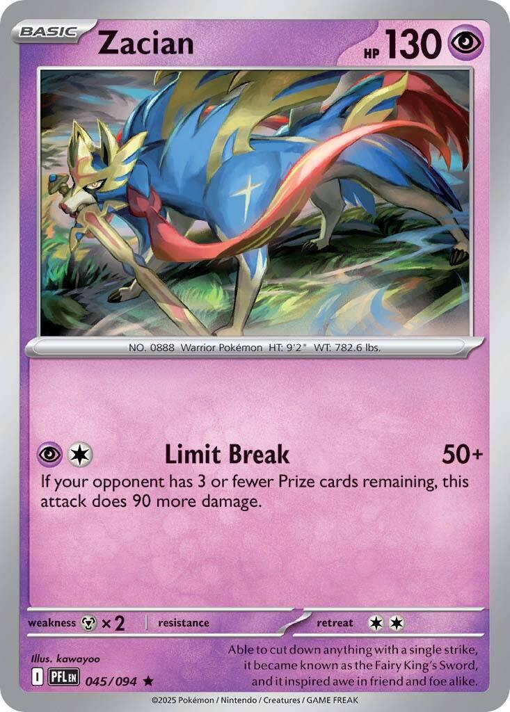 Zacian (045/094) [Mega Evolution: Phantasmal Flames] | Jack's On Queen