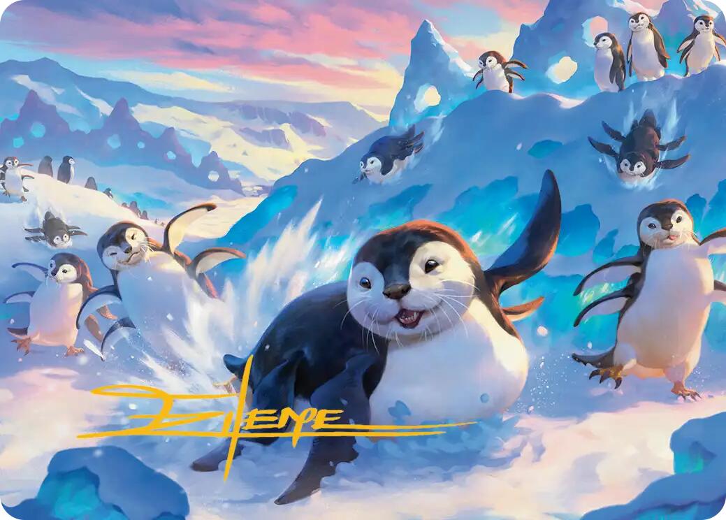 Otter-Penguin Art Card (Gold-Stamped Signature) [Avatar: The Last Airbender Art Series] | Jack's On Queen