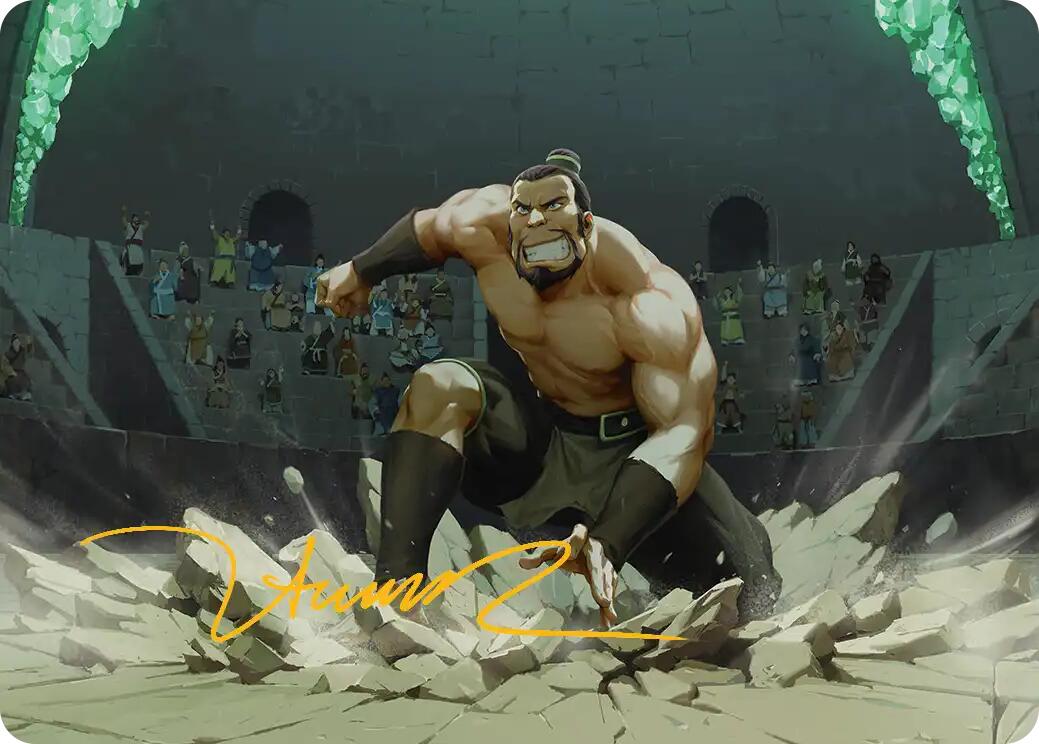 The Boulder, Ready to Rumble Art Card (Gold-Stamped Signature) [Avatar: The Last Airbender Art Series] | Jack's On Queen