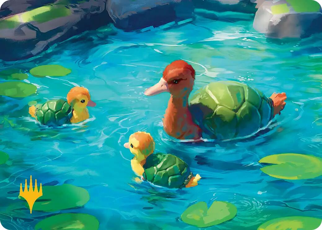 Turtle-Duck Art Card (Gold-Stamped Planeswalker Symbol) [Avatar: The Last Airbender Art Series] | Jack's On Queen