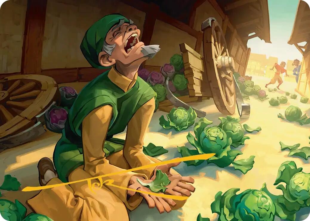 Unlucky Cabbage Merchant Art Card (Gold-Stamped Signature) [Avatar: The Last Airbender Art Series] | Jack's On Queen