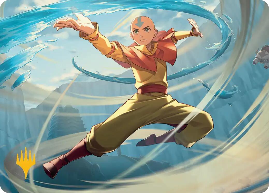 Aang, Swift Savior Art Card (Gold-Stamped Planeswalker Symbol) [Avatar: The Last Airbender Art Series] | Jack's On Queen