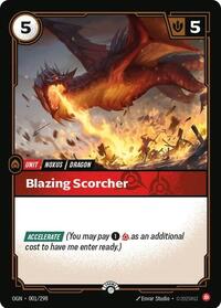 Blazing Scorcher (001/298) [Riftbound Organized Play Promotional Cards] | Jack's On Queen