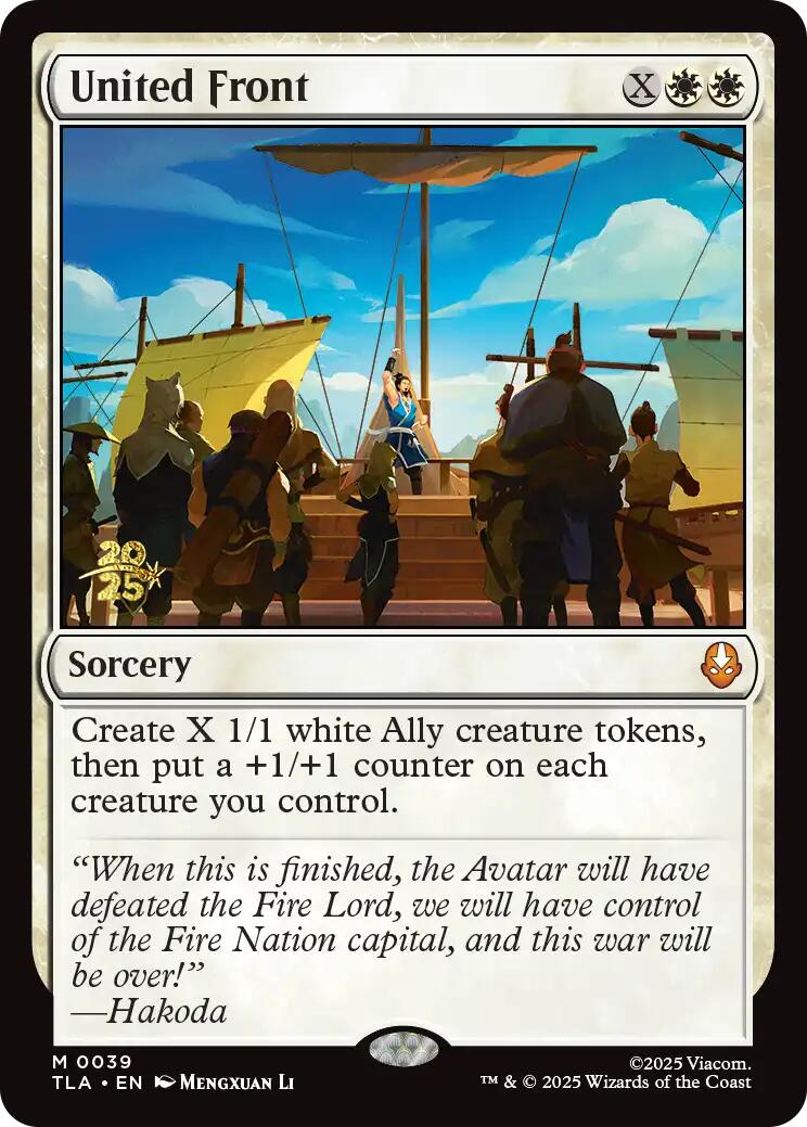United Front [Avatar: The Last Airbender Prerelease Cards] | Jack's On Queen