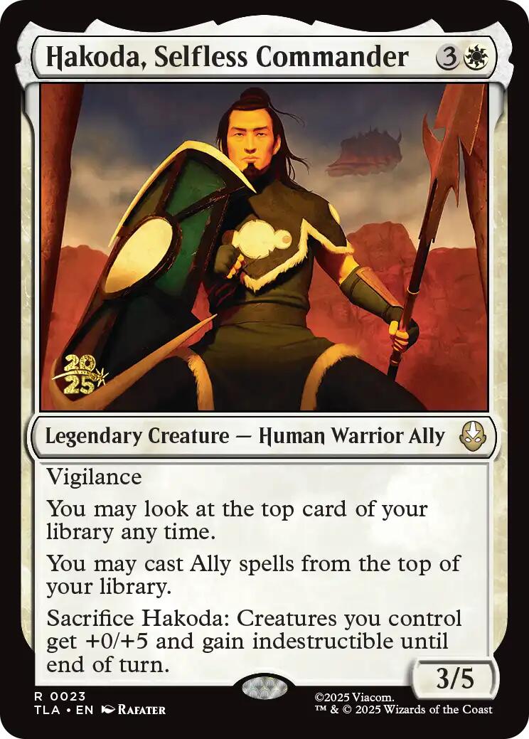 Hakoda, Selfless Commander [Avatar: The Last Airbender Prerelease Cards] | Jack's On Queen